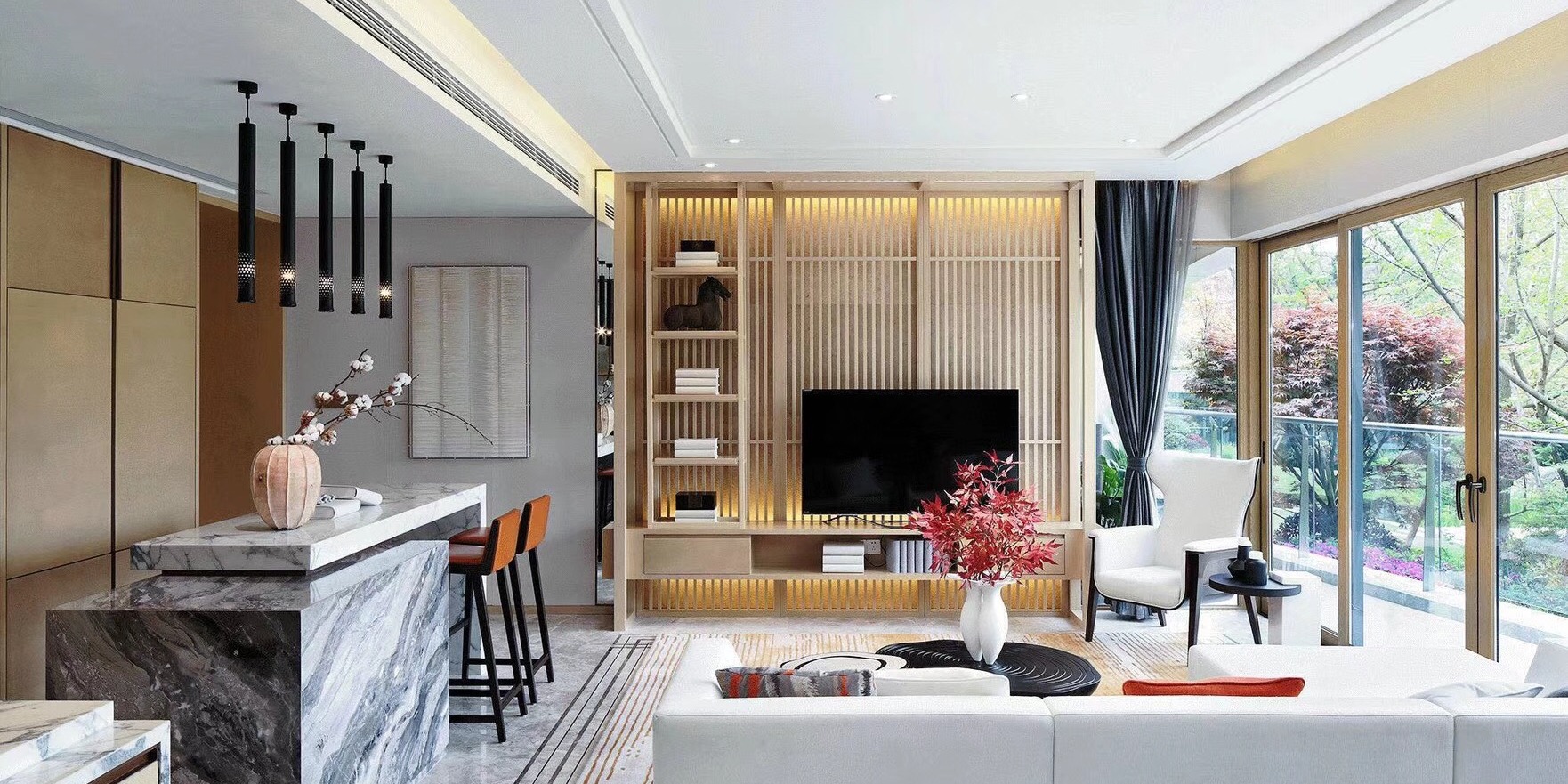 金堂木為金色威尼斯提供鋁包木門(mén)窗案例